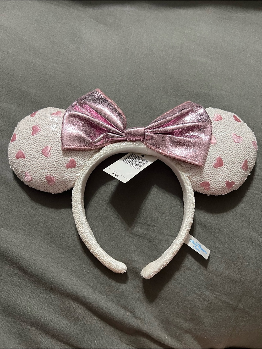Disney Parks , Shanghai Disney Parks Resort Pink Sequin Minnie Ear Headband NWT